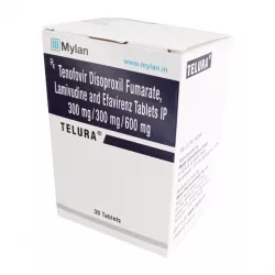Тенофовир + Ламивудин + Эфавиренз (Telura/Tenolam E) таб. 300мг/300мг/600мг №30